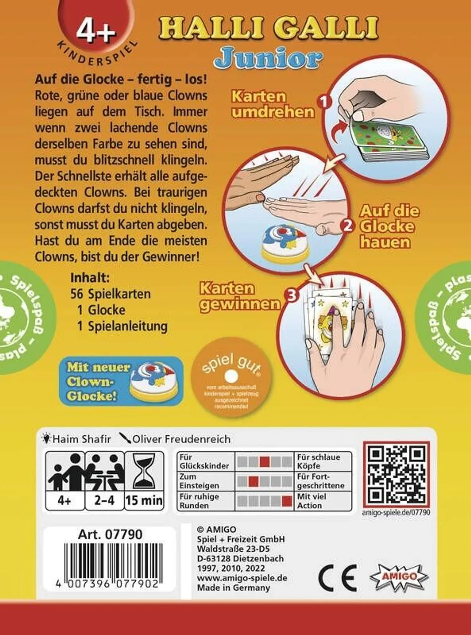 Halli Galli Junior – Kartenspiel mit Glocke ab 4 Jahren
